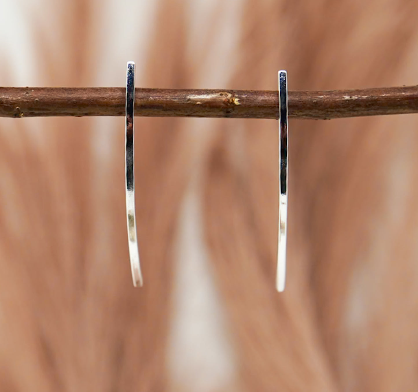 STERLING SILVER STICK EARRINGS